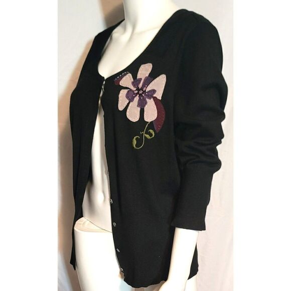 J. Jill Embroidered Cardigan - Size MP - Picture 3 of 11